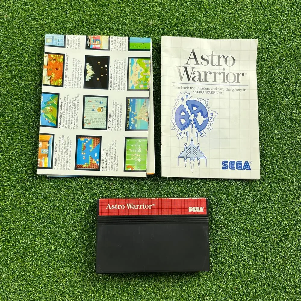 Astro Warrior (Sega Master, 1986) CIB Excellent Condition